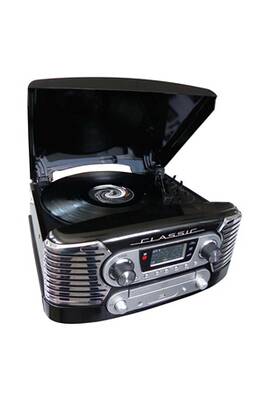 Platine Vinyle Big Ben Interactive Tourne Disques Radio Usb Cd Mp3 Encodeur Noir Darty