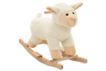 Peluche GENERIQUE Jeux de conduite reference port-au-prince mouton à bascule peluche 78 x 34 x 58 cm blanc