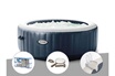 Intex Kit spa gonflable intex purespa blue navy rond bulles 4 places + 6 filtres + kit d'entretien + porte-verre photo 1
