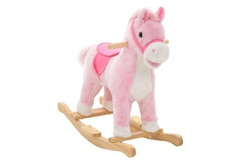 Peluche GENERIQUE Jeux de conduite gamme bissau cheval à bascule peluche 65 x 32 x 58 cm rose