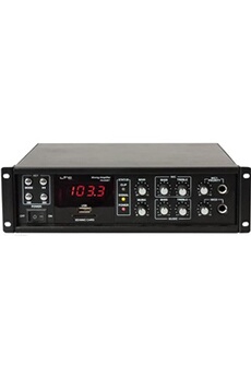 Amplificateur hi-fi LTC PAA80BT Amplificateur public address 80w avec bluetooth, usb-mp3 et tuner fm - Noir