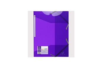 Accessoire de déguisement Exacompta Exacompta - chemise a élastiques 3 rabats - 24 x 32 - polypropylene translucide lisse brillant 5/10eme - couleur violette