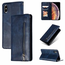 Coque et étui téléphone mobile OEM Etui en cuir durable portefeuille multifonctionnel pour Apple iPhone XR - Bleu