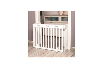 Barrière de sécurité bébé Trixie Trixie barriere de sécurité - 3 pieces - 82-124x61 cm - blanc - pour chien