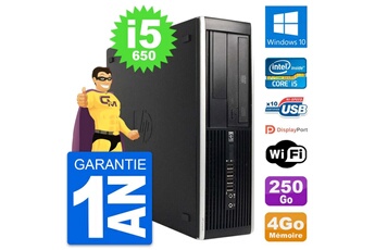 PC De Bureau HP PC HP 8100 Elite Sff Intel Core i5-650 Ram 4Go Disque Dur 250Go Windows 10 WiFi
