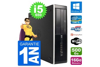 PC De Bureau HP PC HP 8100 Sff Intel Core i5-650 Ram 16Go Disque Dur 500Go Windows 10 WiFi