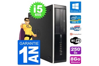 PC De Bureau HP PC HP 8100 Elite Sff Intel Core i5-650 Ram 8Go Disque Dur 250Go Windows 10 WiFi