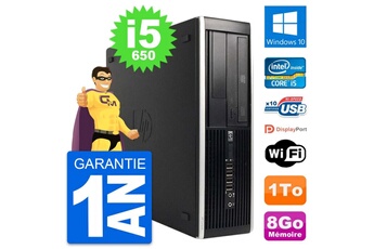 PC De Bureau HP PC HP 8100 Elite Sff Intel Core i5-650 Ram 8Go Disque Dur 1To Windows 10 WiFi