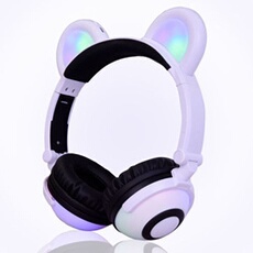 GENERIQUE - Casque Audio Enfant - Oreilles de Chat - LED - Pliable