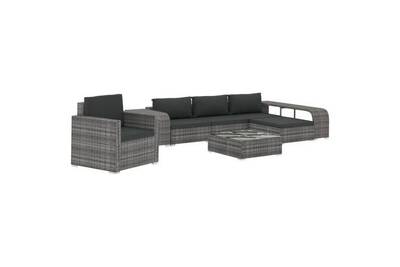 Salon De Jardin Vidaxl Salon De Jardin Pour 6 Personnes En Resine