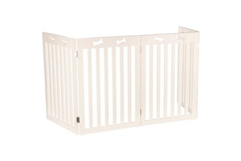 Barrière de sécurité bébé Marque Generique Barriere de securite escalier - barriere de securite porte barriere de sécurité - 4 pieces - 60-160x75 cm - blanc - pour chien