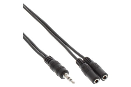 Connectique Audio / Vidéo InLine Câble jack y, inline®, 3,5mm jack à 2x 3,5mm jack femelle, stéréo