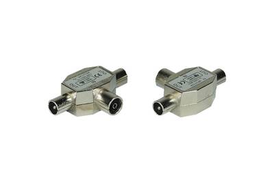 Accessoire antenne InLine Distributeur t pour tv (double prise femelle) 1x  coax fem. À 2x coax mâl. | Darty