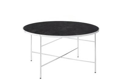 Table Basse Tousmesmeubles Table Basse Ronde Noir Metal Verre Taille L Marma L 80 X L 80 X H 40 5 Neuf Darty