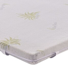 Baldiflex, Surmatelas 140x190 cm, Épaisseur 3 cm, Mousse Mémoire de Forme, Revêtement en Aloe Dehoussable Transpirante, Ergonomique, Anti-acarien Baldiflex, Surmatelas 140x190 cm, Épaisseur 3 cm, Mousse Mémoire de Forme, Revêtement en Aloe Dehoussable Transpirante, Ergonomique, Anti-acarien