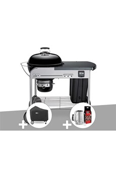 Weber Barbecue à charbon Performer Premium GBS 57 cm Noir + Housse Kit Cheminée