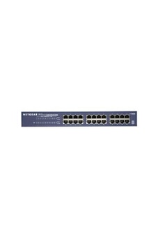 Switch réseau Netgear 24-port Gigabit Rack Mountable Network Switch, Commutateur de réseau non géré, Full duplex, Grille de montage