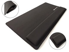 Desk Pad Pro XXL Noir - Tapis de Souris (Noir, Uniforme, Repose-Poignets, Base antidérapante, Tapis de Souris de Jeu)