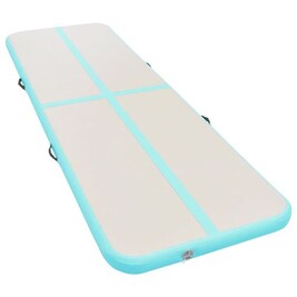 VidaXL Tapis Gonflable Gymnastique 60x100x15cm Avec Pompe - Tapis Exercice Yoga Vert