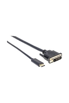Montage et connectique PC Manhattan 152471 DisplayPort / USB-C Adaptateur [1x USB-C mâle - 1x DisplayPort mâle] noir 100.00 cm