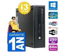 PC EliteDesk 800 G1 Core i3-4130 RAM 8Go Disque Dur 250Go Windows 10 Wifi