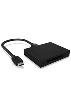 Lecteur carte mémoire RaidSonic ICY BOX Lecteur de Cartes USB 3.1 CFast 2.0, USB 3.1 Gen2 (10 GB/s), USB-C & USB-A Aluminium Noir