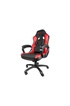 Natec Genesis SX33 Chaise de jeu accoudoirs en forme d'anneau pivotant cuir écologique, Nylon noir, rouge photo 1