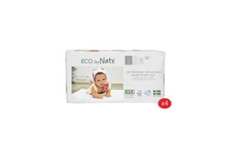 Couche bébé Naty Naty - lot de 4 paquets de couches taille 2 mini 3-6 kg 33 pcs