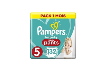 Couche bébé Pampers Pampers baby-dry pants taille 5, 12-17kg, 132 couches - pack 1 mois