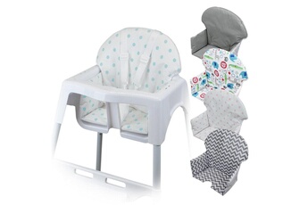 Chaises hautes et réhausseurs bébé Monsieur Bébé Housse d'assise pour chaise haute bébé enfant gamme délice - pois bleus