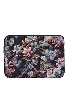 Housse de transport motif fleur pour votre ordinateur portable 15 Pouce - Noir (396x278x23mm)
