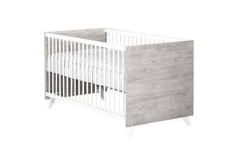 Berceaux et couffins Marque Generique Lit bebe babyprice - scandi gris - lit evolutif little big bed 140x70