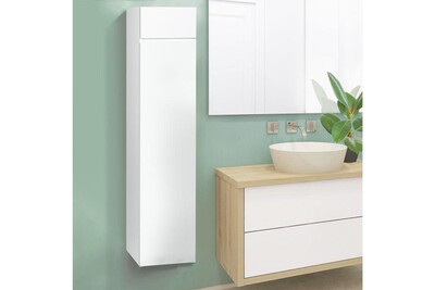 Meuble Salle De Bain Id Market Meuble Colonne Suspendu Blanc Lila Pour Salle De Bain Darty