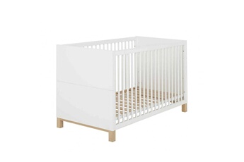 Berceaux et couffins Galipette Lit bébé à barreaux en bois blanc 70x140 avec pans 140 cm - lt5048-2