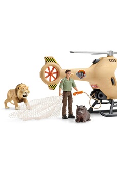 Figurine de collection Schleich Schleich 42476 - wild life hélicoptère pour sauvetage d'animaux