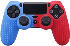 Oem Rouge/Bleu Coque De Protection En Silicone Antidérapant Pour Manette Ps4/Slim/Pro - &