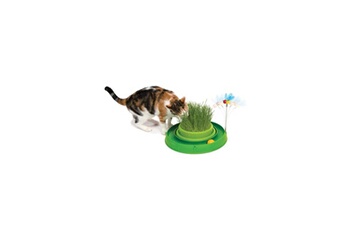 Autre jeux éducatifs et électroniques Cat It Cat it cuircuit 3 en 1 avec balle et jardiniere d'herbe - ø 36 cm - vert - pour chat