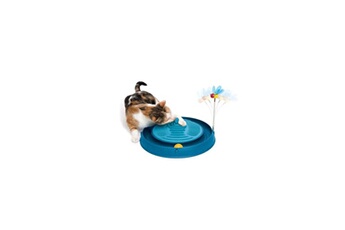 Jouets éducatifs Cat It Cat it cuircuit 3 en 1 avec balle, bande de massage et herbe a chat - ø 36 cm - bleu - pour chat