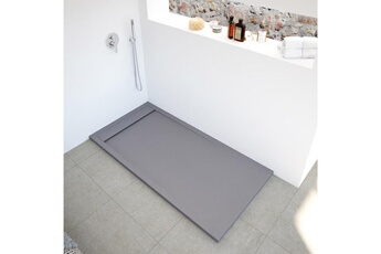 Sanycces Receveur de salle bain douche extra plat new york, gris - 120 x 80 cm