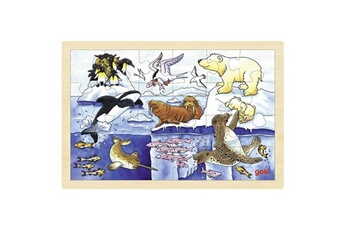 Puzzle Goki Puzzle en bois animaux polaires, puzzle