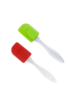 ustensile de cuisine hobby tech spatules culinaires en silicone vert et rouge - 23,5 x 6 cm [lot de 2] - hobbytech