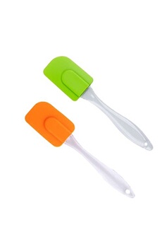 ustensile de cuisine hobby tech spatules culinaires en silicone vert et orange - 23,5 x 6 cm [lot de 2] - hobbytech