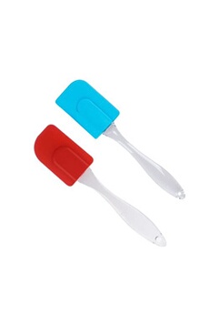 ustensile de cuisine hobby tech spatules culinaires en silicone bleu et rouge - 23,5 x 6 cm [lot de 2] - hobbytech