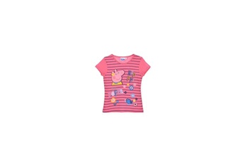 Déguisement enfant AUCUNE Peppa pig t-shirt manches courtes sérigraphié rose foncé enfant fille