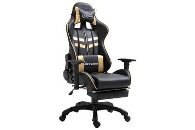 Fauteuil Bureau Vidaxl Chaise De Jeu Avec Repose Pied Dore Similicuir Darty Fauteuil Bureau Vidaxl Chaise De Jeu Avec Repose Pied Dore Similicuir Darty