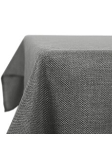 nappe de table deconovo nappe anti tache effet lin rectangulaire impermeable decoration de table 150x300cm gris