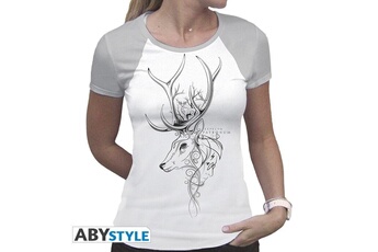 Article et décoration de fête Abysse Corp T-shirt femme - harry potter - patronus blanc et gris - taille m