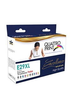 Cartouche d'encre Quattro Print Pack de 10 cartouches compatibles Epson T29XL FRAISE - 4 noir + 2 cyan + 2 magenta + 2 jaune