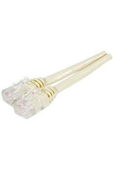 Câbles ADSL Komelec Micro KOMELEC Câble Téléphone Rj11 Adsl Torsade 5m Blanc