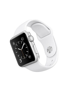 Accessoires bracelet et montre connectée Hobby Concept Bracelet de remplacement pour Apple Watch Series 1 / 2 / 3 / 4 38mm Montre en Silicone Blanc